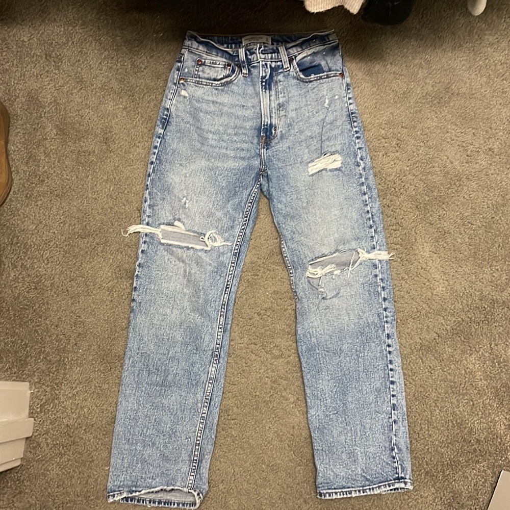 Abercrombie The Ankle Straight Ultra High Rise